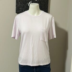 Aritzia WILFRED FREE Pink Crewneck T shirt Short Sleeve Top Basic Sz 2XS